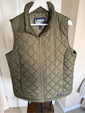 Lands’ End Olive Green Vest